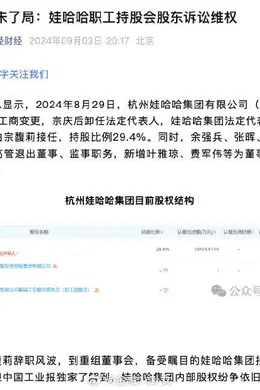 娃哈哈风波不断