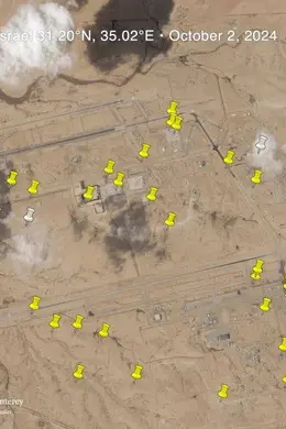美媒爆卫星图揭露以色列空军基地遭伊朗打击后受损程度:至少存在33处弹坑